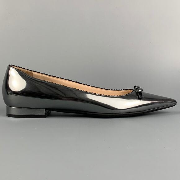 Nº21 Size 7 Silver Leather Pointed Toe Flats - Picture 1 of 1